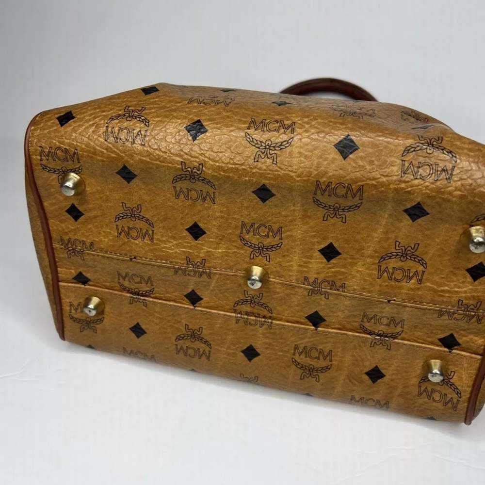 MCM Monogrammed Boston Leather Bag - Picture 5 of 13